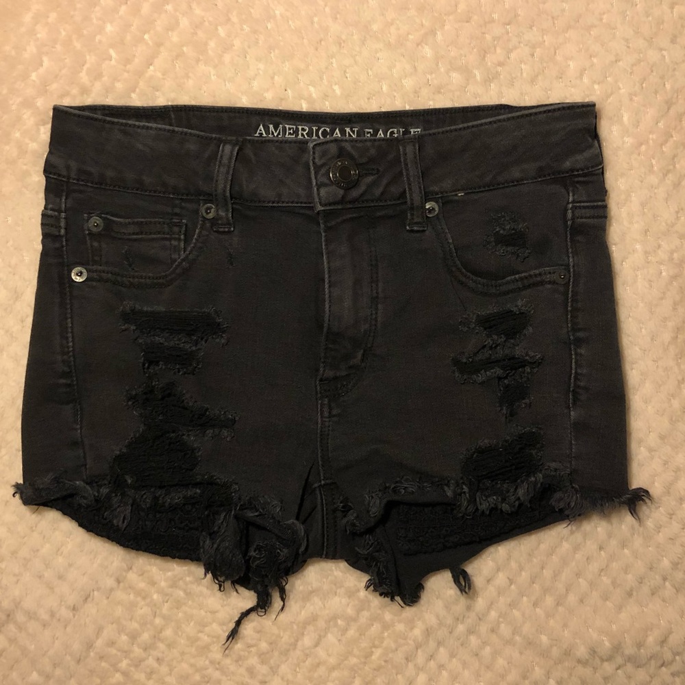 Black Denim Shorts